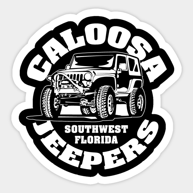 Hoodie White Logo Caloosa Jeepers Sticker by Caloosa Jeepers 